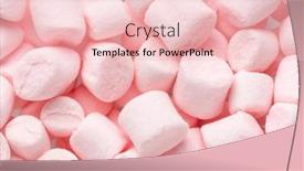  Presentation with light pink - Beautiful slide deck featuring mini-marshmallows-of-light-pink backdrop and a lemonade colored foreground
