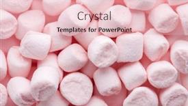  Presentation with color pink - Presentation theme having mini-marshmallows-of-light-pink background and a lemonade colored foreground