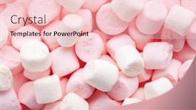  Presentation with light colors - Theme with mini-marshmallows-of-white background and a  colored foreground