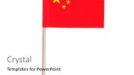 Presentation with china flag - Presentation design consisting of mini-paper-flag-china-isolated background and a white colored foreground