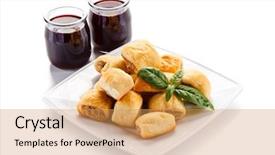  Presentation with pies - Cool new theme with mini-pies-with-meat backdrop and a yellow colored foreground