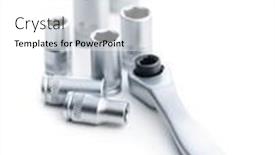  Presentation with stainless steel - Presentation theme enhanced with mini-ratchet-wrench-with-set background and a white colored foreground