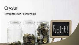  Presentation with profit - Cool new presentation with mini strategy - blackboard with words profit backdrop and a white colored foreground