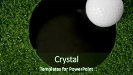  Presentation with golf - PPT theme enhanced with mini strategy - golf ball tipping background and a tawny brown colored foreground