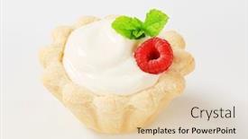  Presentation with rich - Amazing PPT layouts having mini tart shell filled with rich white cream backdrop and a lemonade colored foreground
