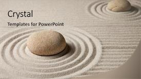  Presentation with zen - PPT theme enhanced with mini zen garden background and a soft green colored foreground