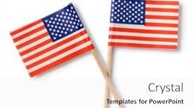  Presentation with american flag - Slides consisting of miniature-american-flag-cocktail-sticks background and a white colored foreground