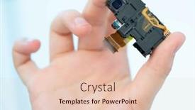  Presentation with drones - Presentation design featuring miniature-camera-with-auto-focus background and a  colored foreground