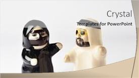  Presentation with abaya - Cool new slides with miniature-figures-of-emirati-arab backdrop and a white colored foreground
