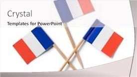  Presentation with cocktail - Cool new PPT layouts with miniature-french-flag-cocktail-sticks backdrop and a sky blue colored foreground