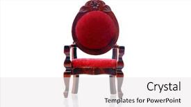  Presentation with waiting room furniture - PPT theme featuring miniature furniture isolated on white background and a white colored foreground