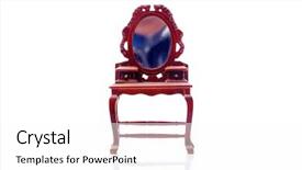  Presentation with furniture - Slides consisting of miniature furniture isolated on white background and a white colored foreground