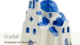  Presentation with orthodox - Presentation theme having miniature-greek-orthodox-church background and a lemonade colored foreground