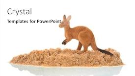  Presentation with kangaroo - Audience pleasing slide deck consisting of miniature-kangaroo-isolated-over-white backdrop and a white colored foreground