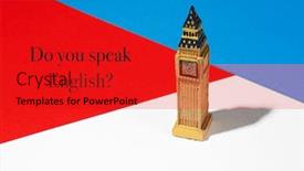  Presentation with united kingdom - Audience pleasing theme consisting of miniature-of-the-big-ben backdrop and a red colored foreground
