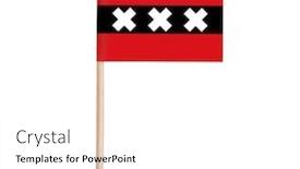 Presentation with amsterdam - Colorful PPT theme enhanced with miniature-paper-flag-amsterdam-isolated backdrop and a white colored foreground