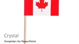  Presentation with pointer - Amazing slides having miniature-paper-flag-canada-isolated backdrop and a white colored foreground