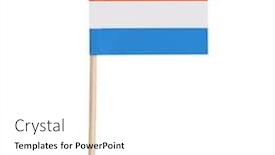  Presentation with luxembourg - Presentation theme featuring miniature-paper-flag-luxembourg-isolated background and a white colored foreground