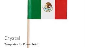  Presentation with mexico flag - PPT theme consisting of miniature-paper-flag-mexico-isolated background and a white colored foreground