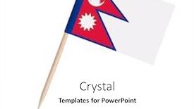  Presentation with nepal flag - PPT layouts having miniature-paper-flag-nepal-isolated background and a white colored foreground