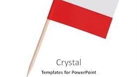  Presentation with flag - Slide set with miniature-paper-flag-poland-isolated background and a white colored foreground