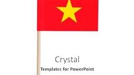  Presentation with vietnam - Beautiful presentation theme featuring miniature-paper-flag-vietnam-isolated backdrop and a white colored foreground