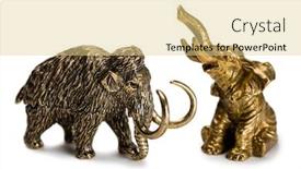  Presentation with elephant - Amazing PPT theme having miniature-sculpture-of-an-elephant backdrop and a blonde colored foreground