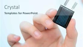  Presentation with solar cell - Presentation consisting of miniature-solar-cell-for-use background and a sky blue colored foreground