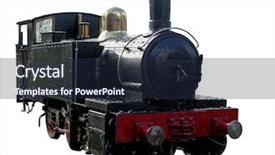  Presentation with steam train - Theme enhanced with miniature steam train with clipping background and a  colored foreground