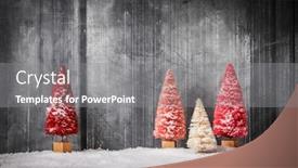  Presentation with vintage christmas - Slides featuring miniature-vintage-bottle-brush-christmas background and a gray colored foreground