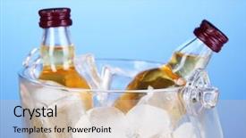  Presentation with vodka - Theme enhanced with minibar bottles in bucket background and a  colored foreground