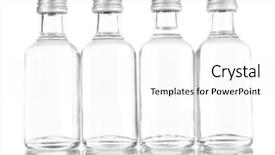  Presentation with bottles - Amazing PPT theme having minibar bottles isolated on white backdrop and a white colored foreground