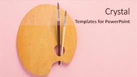  Presentation with paint brush - Amazing presentation theme having minimal - palette and paint brush backdrop and a lemonade colored foreground