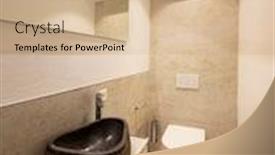  Presentation with minimal - Beautiful theme featuring minimal bathroom with designer sink nobody inside backdrop and a coral colored foreground