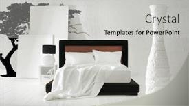  Presentation with minimal - Slides having minimal bedroom background and a light gray colored foreground