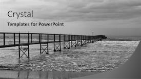  Presentation with black sea - Slide deck enhanced with minimal-black-and-white-landscape background and a light gray colored foreground