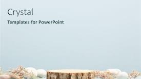  Presentation with banner blue - Presentation theme having minimal-modern-product-display background and a sky blue colored foreground