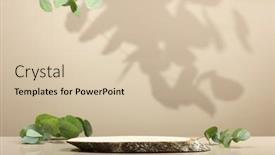  Presentation with cosmetic - Presentation design enhanced with minimal-modern-product-display background and a lemonade colored foreground