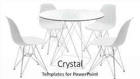  Presentation with minimal - Slides enhanced with minimal table with chairs background and a white colored foreground