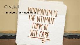  Presentation with personal care - PPT theme enhanced with minimalism-is-the-ultimate-form background and a soft green colored foreground