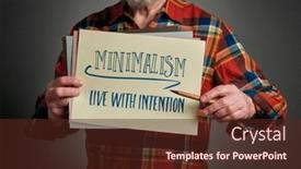  Presentation with inspirational - Slides consisting of minimalism-live-with-intention-inspirational background and a tawny brown colored foreground