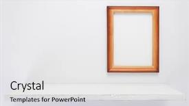  Presentation with picture frame - Presentation theme having minimalism paint - photo picture frame and shelf background and a light gray colored foreground