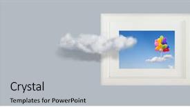  Presentation with surreal - PPT layouts having minimalism picture - conceptual image of sky clouds background and a light gray colored foreground