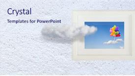  Presentation with surreal - Cool new PPT layouts with minimalism picture - conceptual image of sky clouds backdrop and a sky blue colored foreground