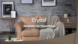  Presentation with living room - Amazing slide deck having minimalism picture - interior of living room backdrop and a  colored foreground