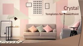  Presentation with living room - Slide deck enhanced with minimalism picture - stylish living room interior background and a lemonade colored foreground