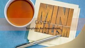  Presentation with mindset - Presentation theme consisting of cup of tea simplicity mindset background and a gold colored foreground