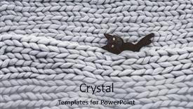  Presentation with minimalist - Colorful slides enhanced with minimalist - black cat relaxing on knitted backdrop and a light gray colored foreground