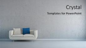  Presentation with leather - Beautiful presentation design featuring minimalist - empty white room with leather backdrop and a light gray colored foreground