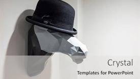  Presentation with minimalist - Slides with minimalist-contemporary-horse-shape-hat background and a light gray colored foreground